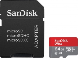 Card SanDisk Ultra microSDXC 64GB A1 cu adaptor