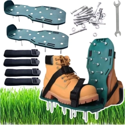Aerator verticulator cu țepi pe pantofi pentru gazon