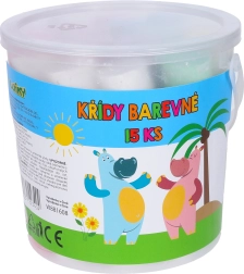 Crete colorate pentru trotuar în găleată, 15 buc