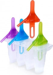 Formă pentru înghețată 4 buc cu mânere colorate fără BPA