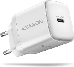 Încărcător de rețea AXAGON USB‑C 30 W (PD 3.0/QC 4+/SFC) alb