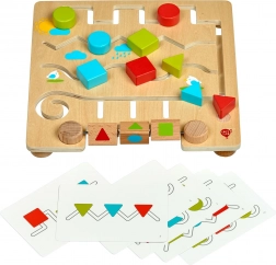 Labirint din lemn cu forme geometrice și modele LUCY & LEO