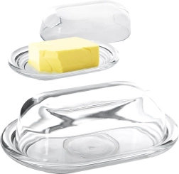 Dozator de unt din sticlă cu capac