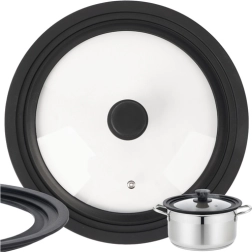 Capac universal din silicon și sticlă 3‑în‑1 RUHHY 28/30/32 cm