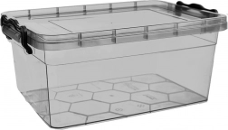 Cutie din plastic pentru alimente cu capac 5 l gri