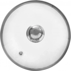 Capac din sticlă 22 cm cu margine din inox