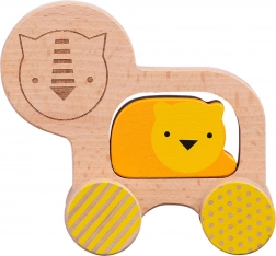 Leu de lemn pe roți de la Petit Collage