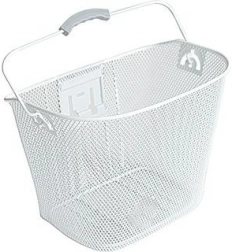 Rw15bout coș metalic pentru bicicletă alb