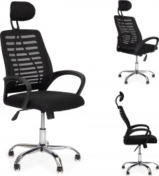 Scaun de birou cu tetieră și funcție de balansare ModernHome