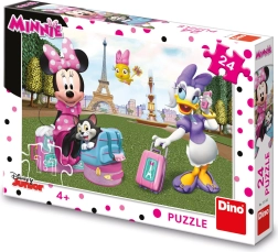 Puzzle Minnie și Daisy la Paris 24 de piese