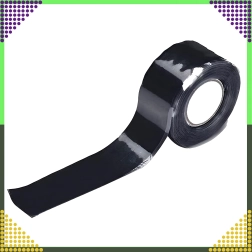 Bandă de etanșare din silicon auto-fuzionant, neagră 25 mm × 3 m