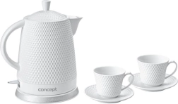 Cana fierbător electrică din ceramică cu cești CONCEPT 1,5 l
