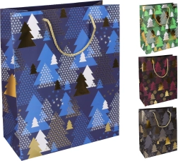 Geantă cadou M cu motive de Crăciun