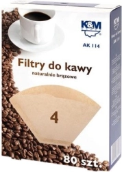 Filtre de cafea din hârtie mărimea 4, 80 buc