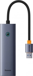 Hub USB-A la 4× USB 3.0 Baseus UltraJoy gri spațial