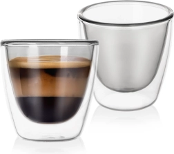 Pahare termo cu perete dublu pentru espresso Double 90 ml, 2 buc.