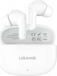 Căști wireless TWS USAMS E05 Bluetooth 6.0 albe