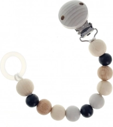 Hess clemă pentru suzetă, natur negru