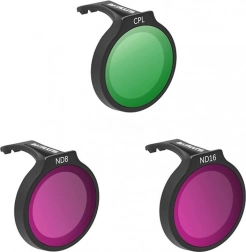 set de filtre SUNNYLIFE pentru drona DJI Neo – CPL, ND8 și ND16
