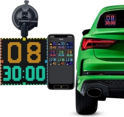 Afișaj LED inteligent pentru luneta auto 32×32 RGB cu control prin aplicație