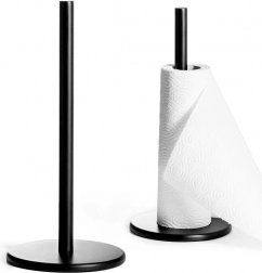 Suport metalic pentru prosoape de hârtie, negru, 33 cm