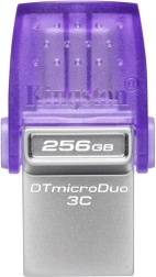 Stick USB KINGSTON DataTraveler microDuo 3C 256 GB, USB‑A/USB‑C, USB 3.2 Gen 1