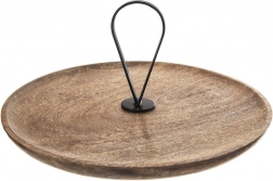 Platou etajat din lemn de mango 30,5 cm cu mâner metalic