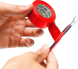Bandă izolatoare electrică roșie 15 mm × 10 m