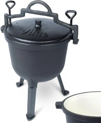 Ceaun din fontă cu email pe picioare, cu capac, 8 l VILDE CAST LINE