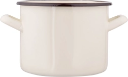 Oală emailată Silesia 2,2 l, 16 cm, crem