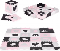 Saltea din spumă cu țarc tip puzzle piscină uscată 36 piese ECOTOYS