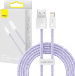 Baseus Dynamic cablu împletit USB–Lightning 2 m, 2,4 A, mov