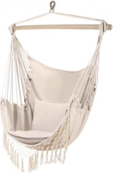 Fotoliu brazilian suspendat cu perne Gardlov – Bej