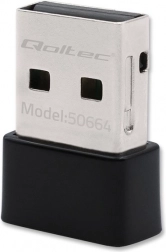 Mini adaptor USB Wi-Fi ultrarapid fără fir Qoltec 650Mbps