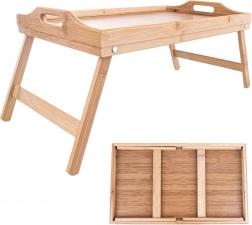 Măsuță de mic dejun pliabilă din bambus 50 × 30 × 24,5 cm