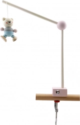 Hess suport din lemn pentru carusel deasupra pătuțului – roz, cu clemă fixă