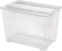 Cutie de depozitare din plastic cu capac HEIDRUN TexBox 70 l