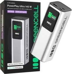 Powerbank 25200 mAh cu încărcare rapidă 140 W PD GREEN CELL PowerPlay Ultra
