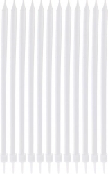 Lumânări albe lungi pentru tort 14,5 cm, 12 buc