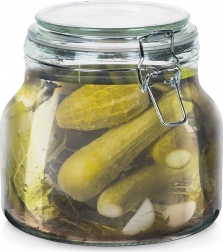 Borcan din sticlă cu clips IRMA 1,85 l