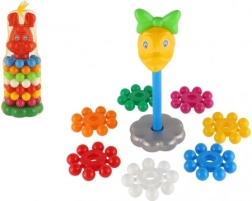 Piramidă de stivuire cu inele, din plastic, 26 cm – 3 variante