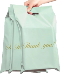 Plicuri curierat mentă cu mâner 500 × 600 + 70 mm, 50 buc – Thank you