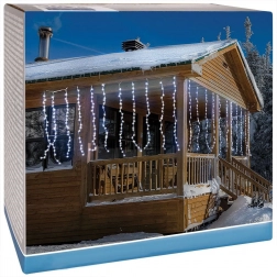 Draperie luminoasă suspendată de exterior tip gheață 220 LED 2 m