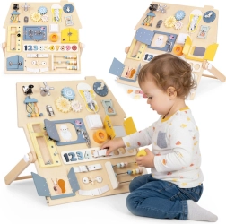 Tablă activă montessori din lemn în formă de căsuță XL