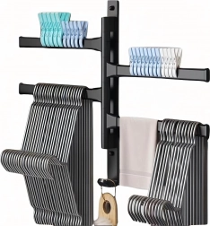 Suport de perete rotativ pentru prosoape pentru baie și bucătărie
