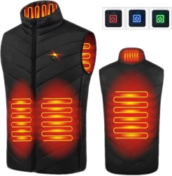 Vestă încălzită USB unisex 4XL