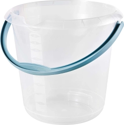 Găleată din plastic cu gura de scurgere KEEEPER, transparentă