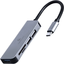 Hub USB-C cu 3 porturi și cititor de carduri