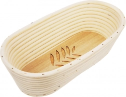 Coș oval din ratan pentru dospit pâine 1,5 kg, 32 × 15 × 9 cm