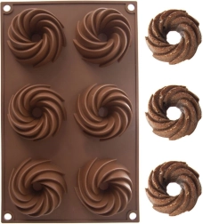 Formă din silicon pentru mini gugulufi, maro, 28 × 17 × 3 cm